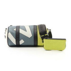 Louis Vuitton Polochon Shoulder Bag Taurillon Gray Yellow Multicolor